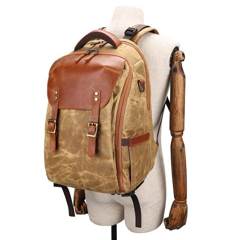 Sac À Dos Pour Appareil Photo Randonnée Vintage Avec Pochette Ordinateur Portable