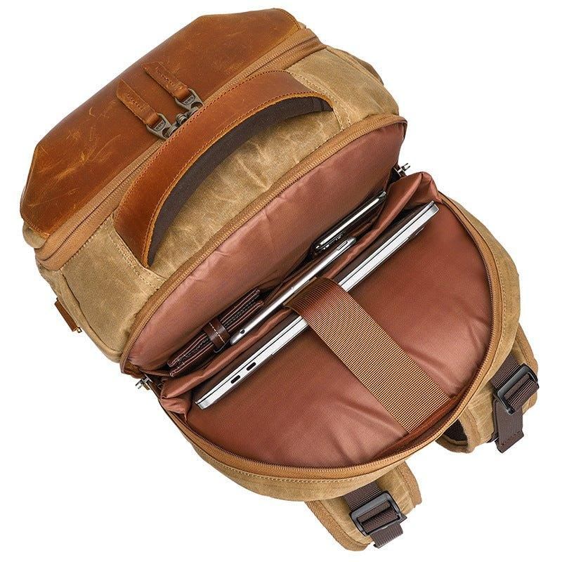 Sac À Dos Pour Appareil Photo Randonnée Vintage Avec Pochette Ordinateur Portable