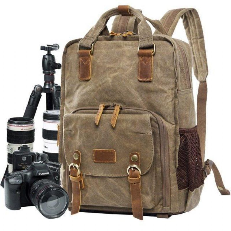 Sac À Dos Pour Appareil Photo Toile Cirée Imperméable