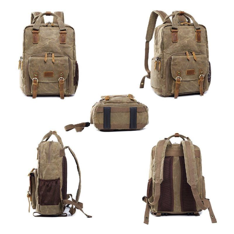 Sac À Dos Pour Appareil Photo Toile Cirée Imperméable