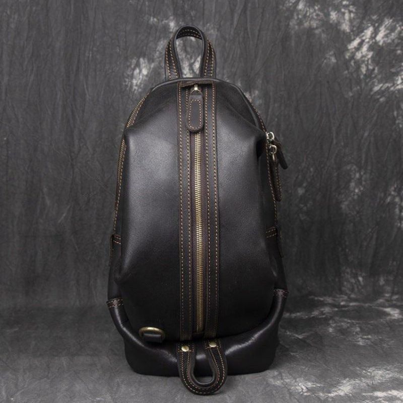 Sac À Dos Bandoulière Pour Hommes Cuir Véritable