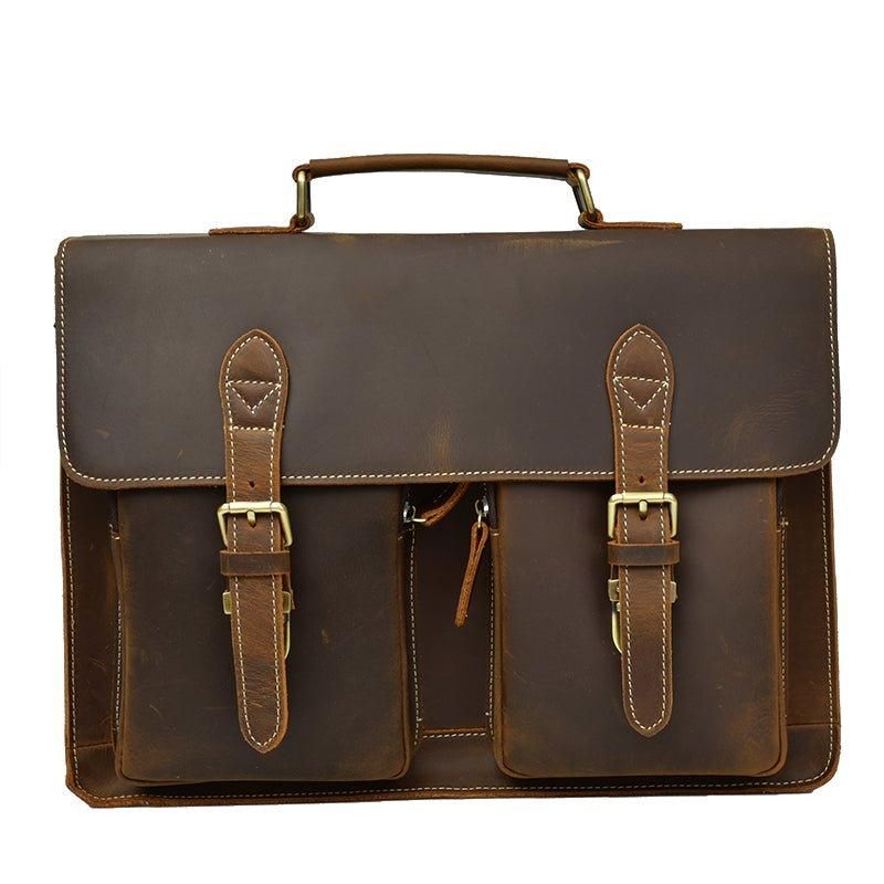 Sac À Dos Convertible Marron Pour Ordinateur Portable