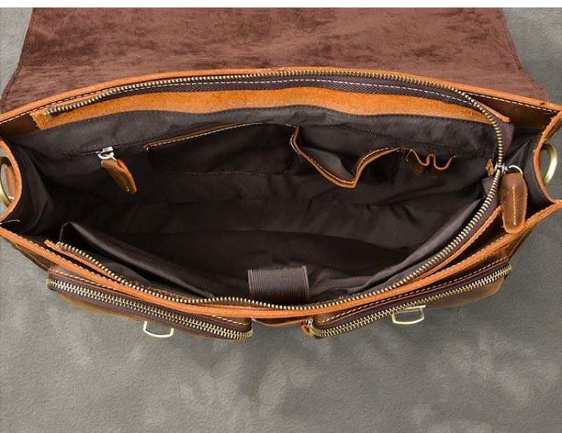 Sac À Dos Convertible Marron Pour Ordinateur Portable