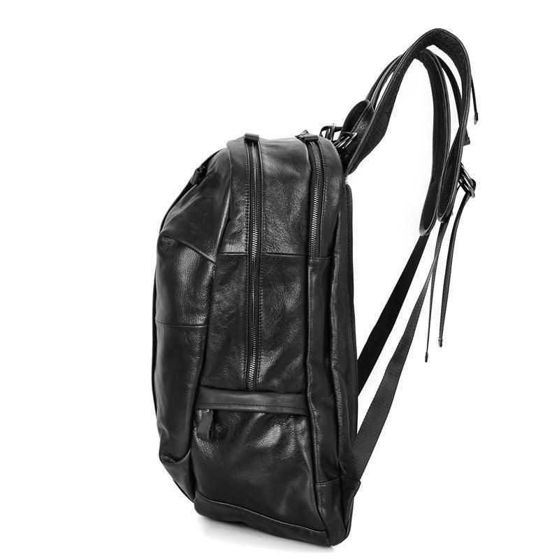 Sac À Dos Cuir Chèvre Noir Pour Homme