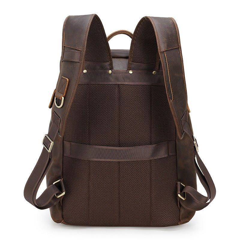 Sac À Dos Cuir Pour Hommes 15 Pouces Ordinateur Portable Business