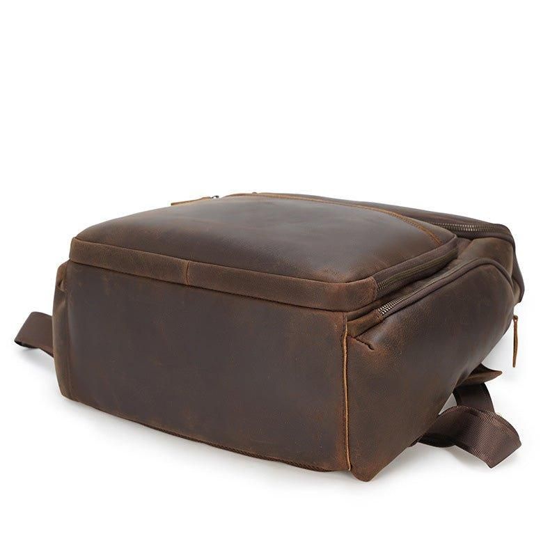 Sac À Dos Cuir Pour Hommes 15 Pouces Ordinateur Portable Business
