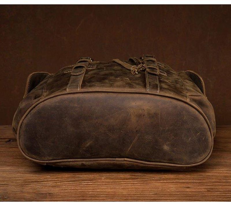 Sac À Dos Cuir Marron Pour Ordinateur Portable 17.3 Pouces