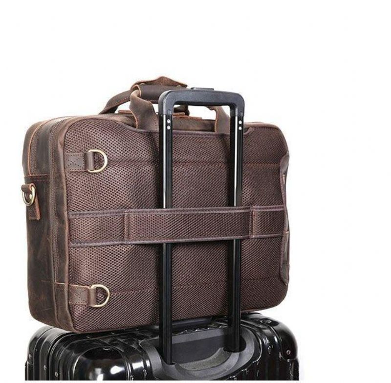 Sac À Dos Cuir Porte-documents 17 Pouces