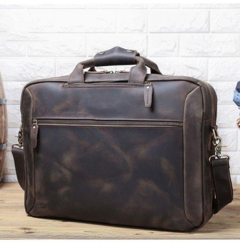 Sac À Dos Cuir Porte-documents 17 Pouces