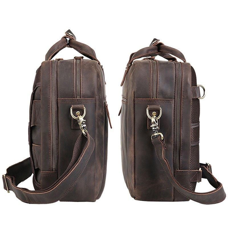 Sac À Dos Cuir Porte-documents 17 Pouces