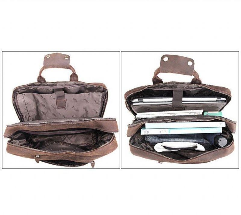 Sac À Dos Cuir Porte-documents 17 Pouces
