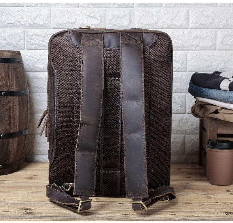 Sac À Dos Cuir Porte-documents 17 Pouces