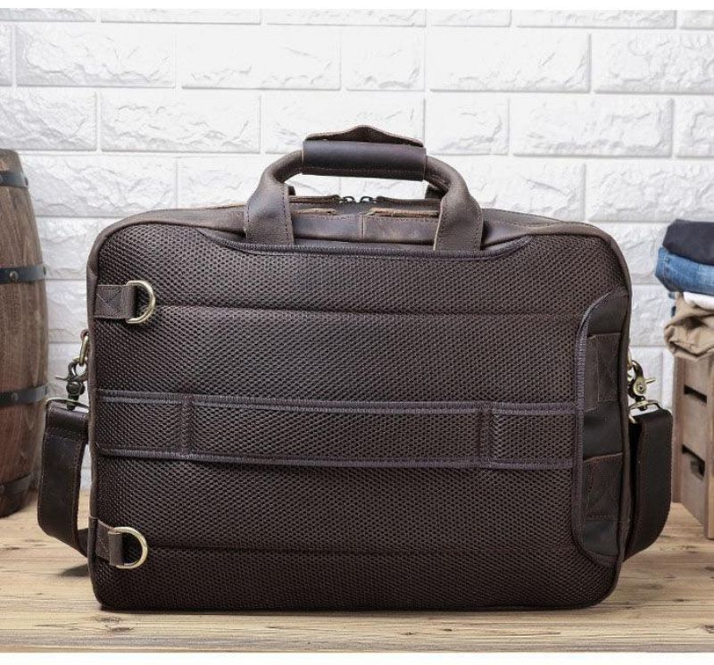 Sac À Dos Cuir Porte-documents 17 Pouces