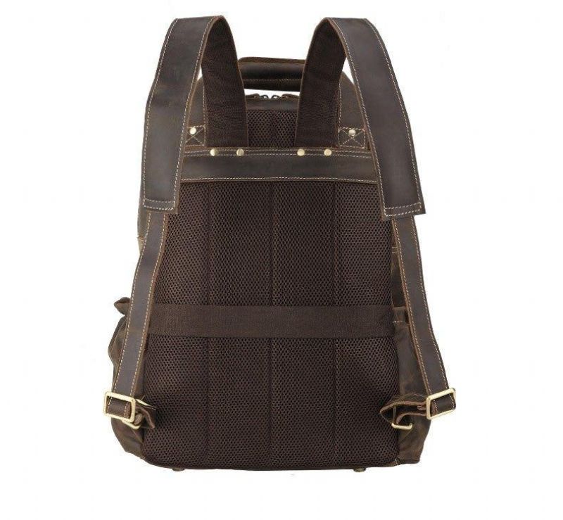 Sac À Dos Cuir Vintage Pour Hommes Avec Pochette Trolley