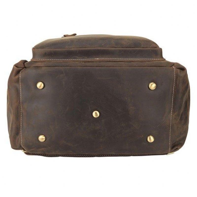 Sac À Dos Cuir Vintage Pour Hommes Avec Pochette Trolley