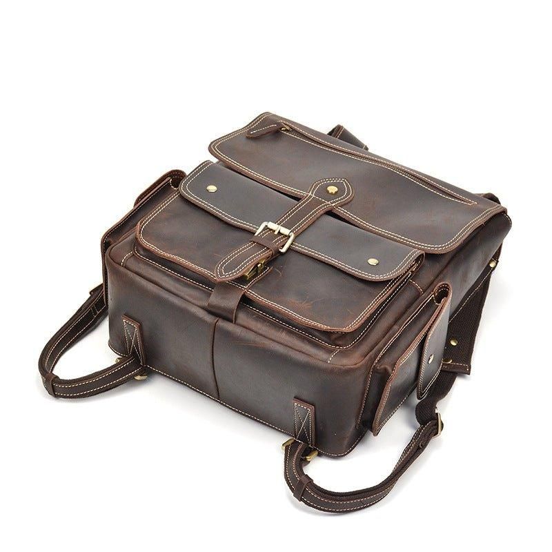 Sac À Dos Cuir Vintage Pour Hommes Le Travail