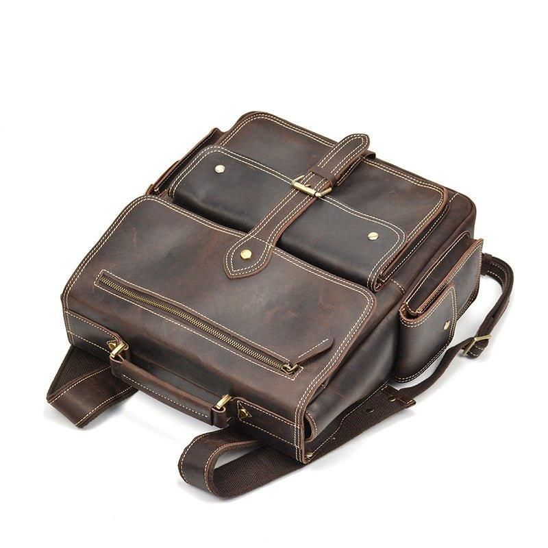 Sac À Dos Cuir Vintage Pour Hommes Le Travail