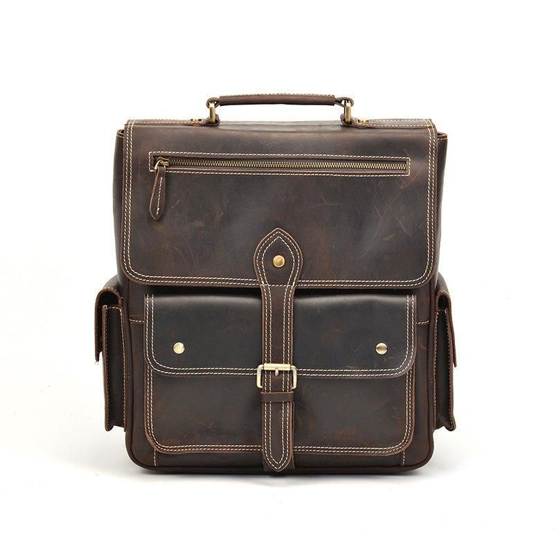 Sac À Dos Cuir Vintage Pour Hommes Le Travail