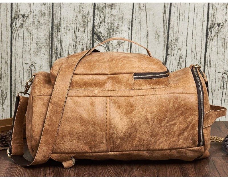 Sac À Dos Cylindrique Cuir Pour Hommes Grand