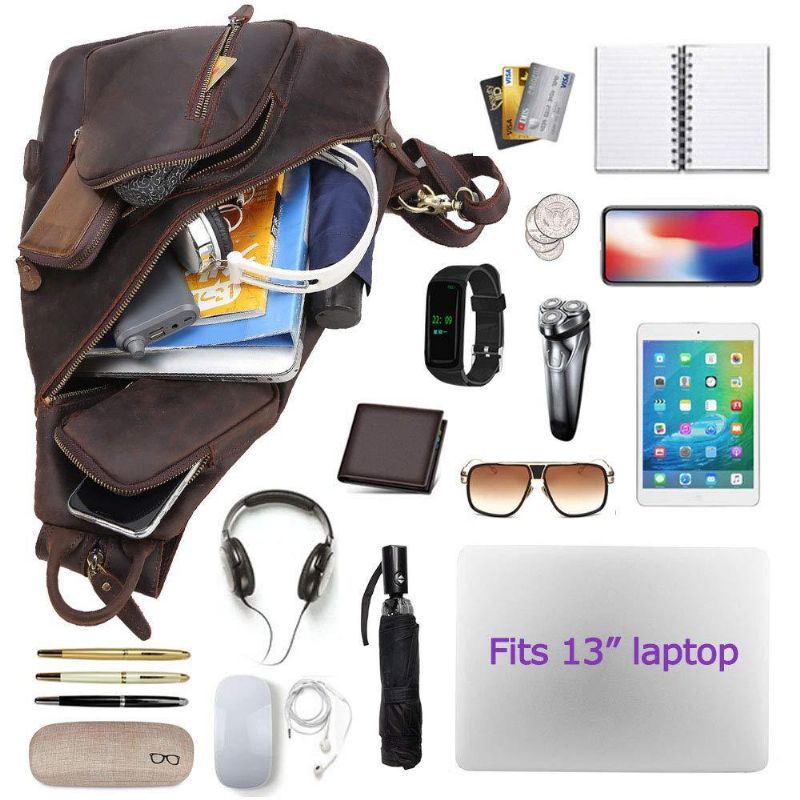 Sac À Dos Décontracté Cuir Avec Port Usb