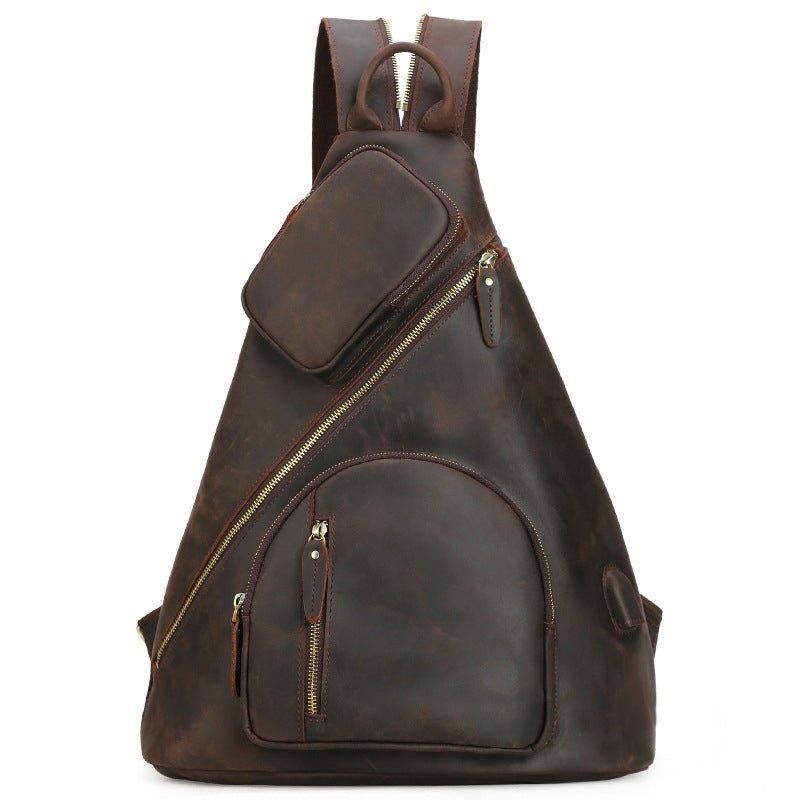 Sac À Dos Décontracté Cuir Avec Port Usb