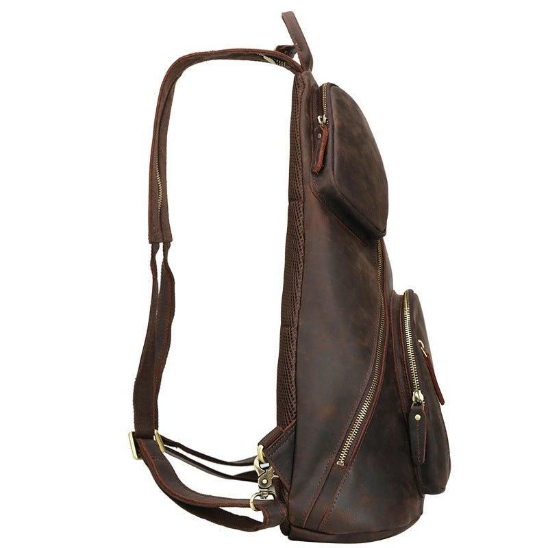 Sac À Dos Décontracté Cuir Avec Port Usb