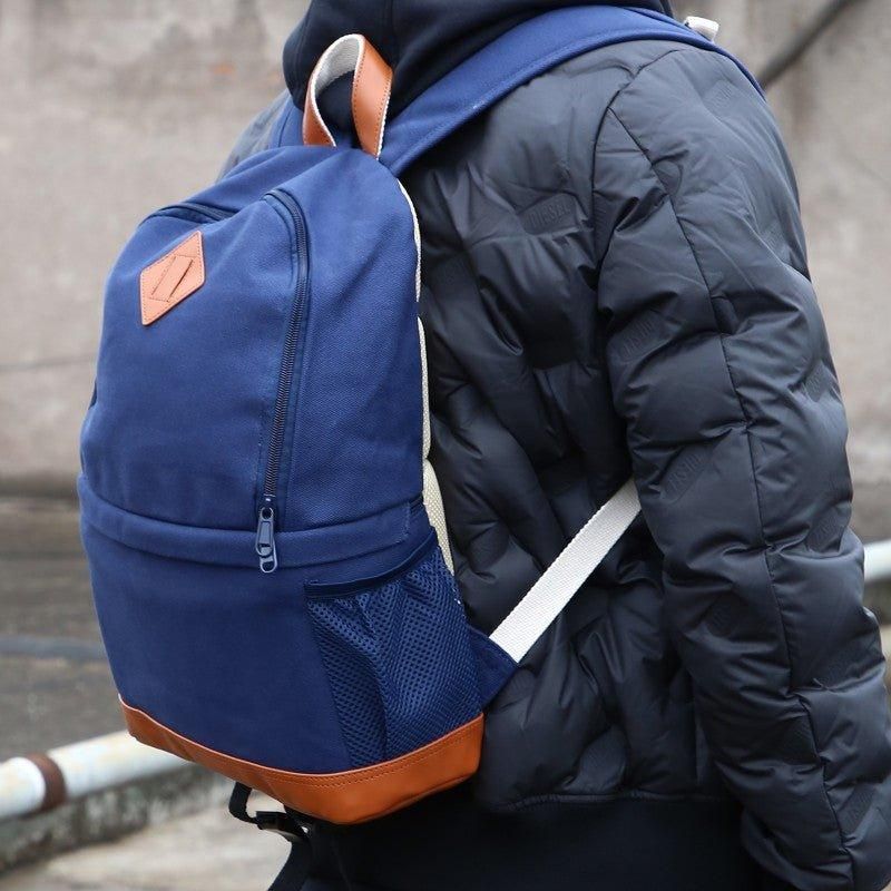 Sac À Dos Élégant Toile Pour Appareil Photo Femme Bleu