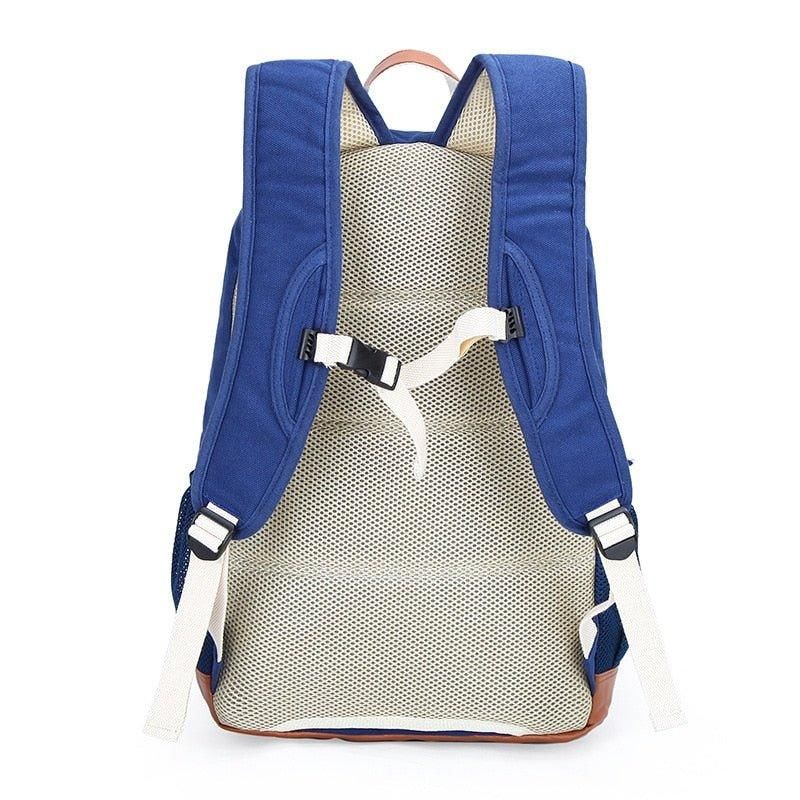 Sac À Dos Élégant Toile Pour Appareil Photo Femme Bleu