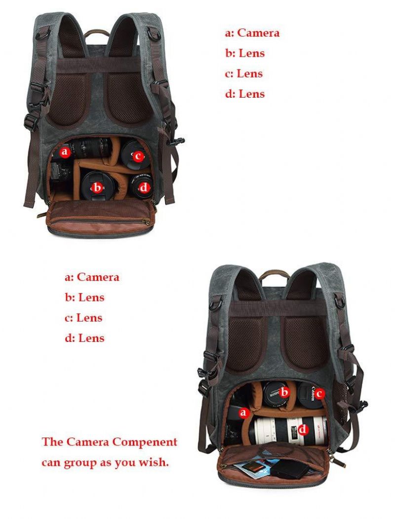 Sac À Dos Étanche Pour Appareil Photo Avec Compartiment Ordinateur Portable