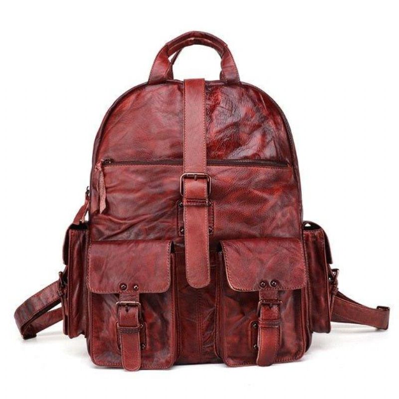 Sac À Dos Homme Vintage Cuir Voyage 15.6 Pouces