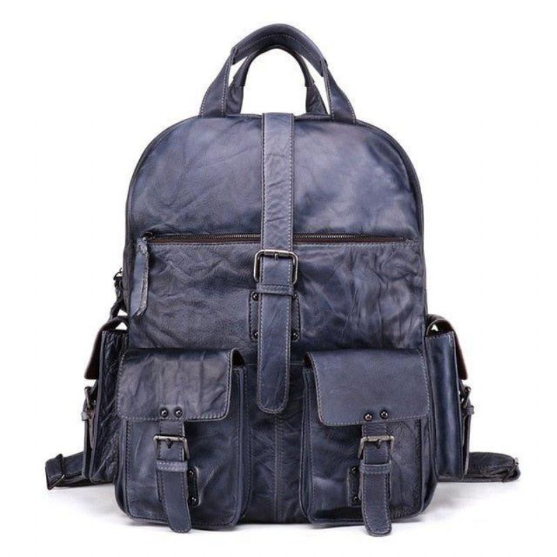 Sac À Dos Homme Vintage Cuir Voyage 15.6 Pouces
