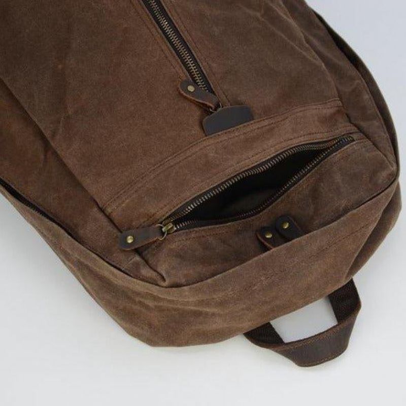 Sac À Dos Imperméable Toile Cirée Pour Ordinateur Portable