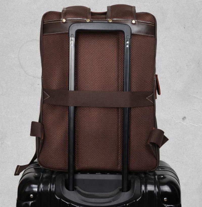 Sac À Dos Manches Trolley Cuir Pour Hommes