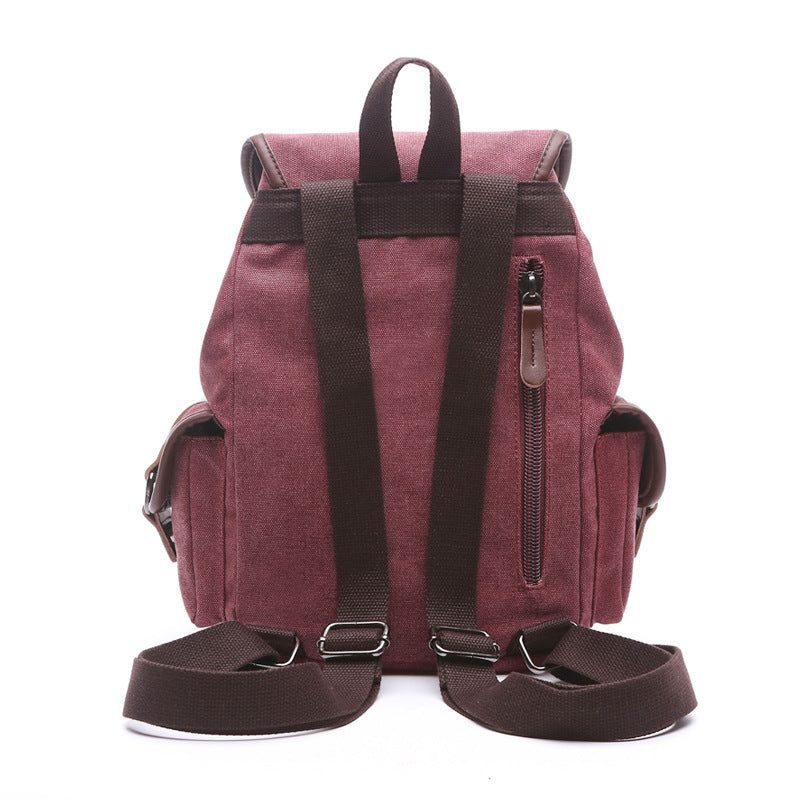Sac À Dos Scolaire Toile Coton Avec Plusieurs Poches