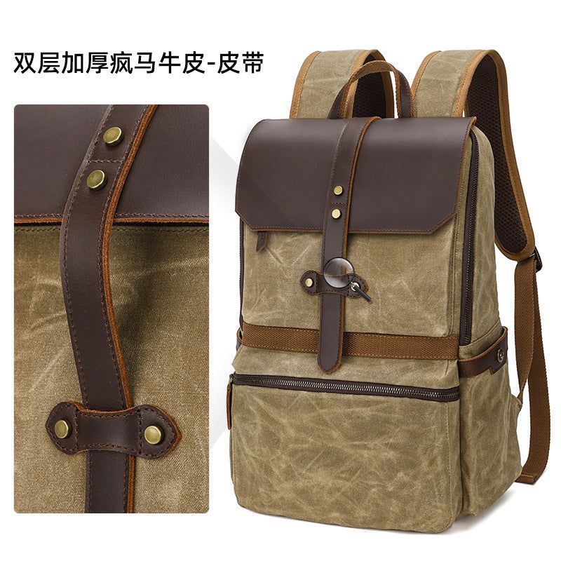 Sac À Dos Toile Cirée Voyage Imperméable