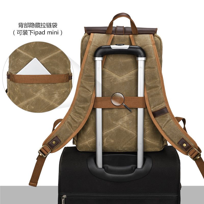 Sac À Dos Toile Cirée Voyage Imperméable