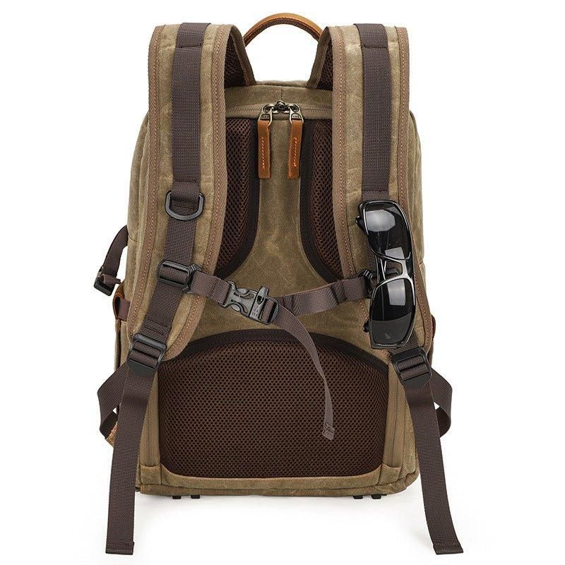 Sac À Dos Toile Imperméable Avec Compartiment Pour Appareil Photo