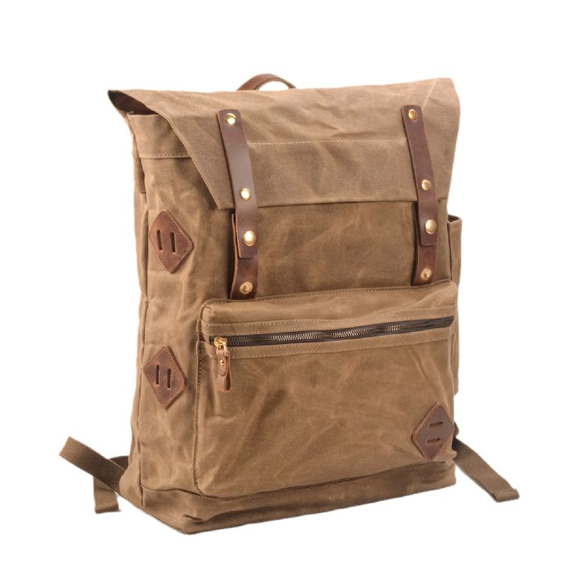 Sac À Dos Toile Imperméable Camping Voyage Vintage