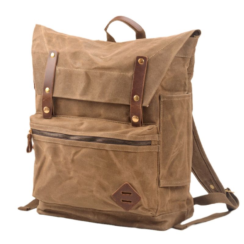 Sac À Dos Toile Imperméable Camping Voyage Vintage