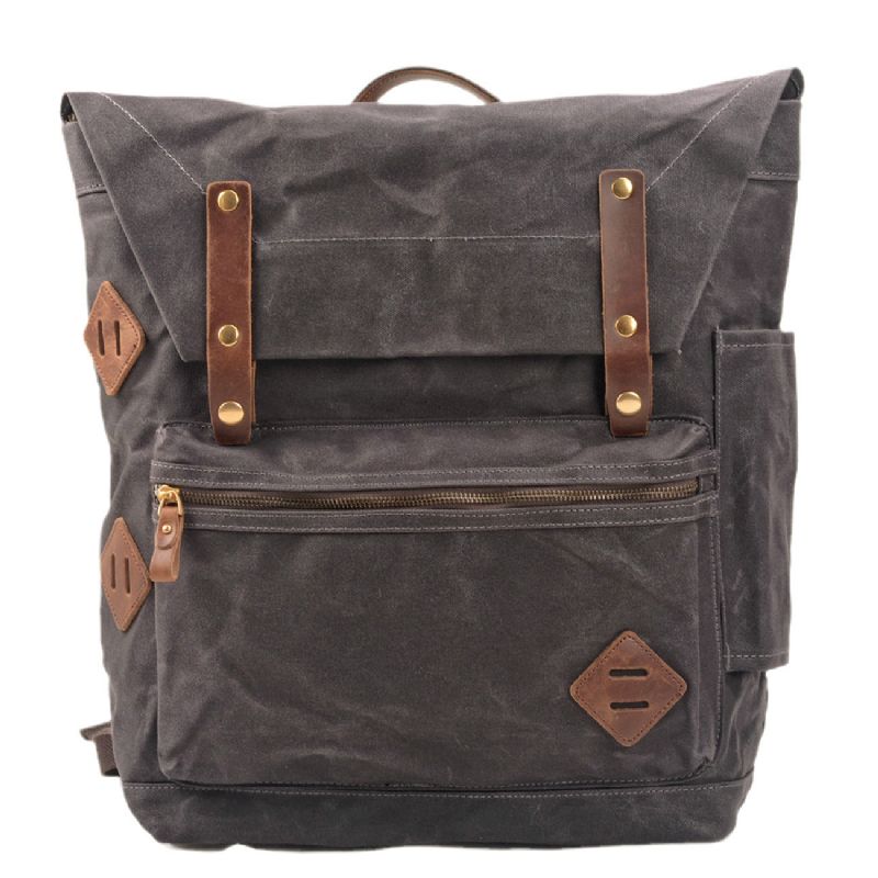 Sac À Dos Toile Imperméable Camping Voyage Vintage