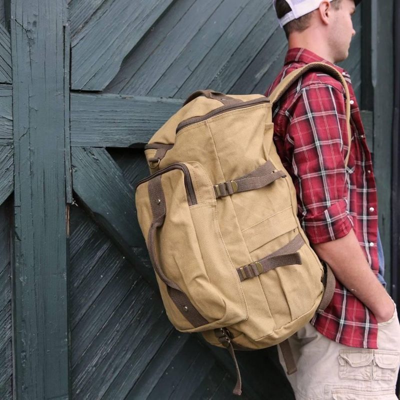 Sac À Dos Toile Vintage Grand D’école