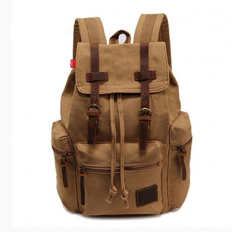 Sac À Dos Toile Vintage Pour Hommes 21l