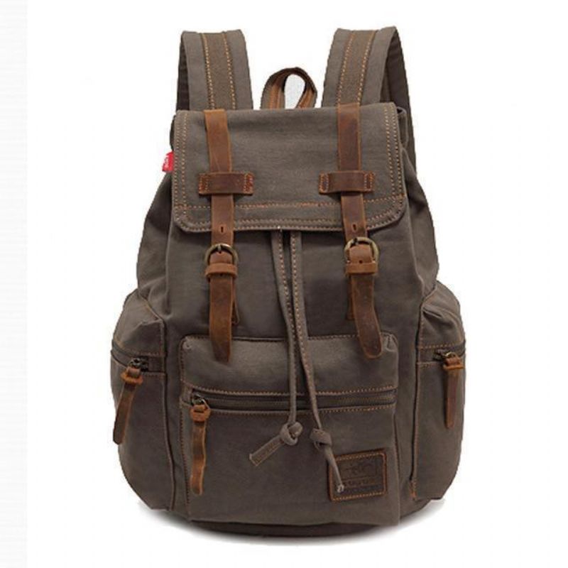 Sac À Dos Toile Vintage Pour Hommes 21l