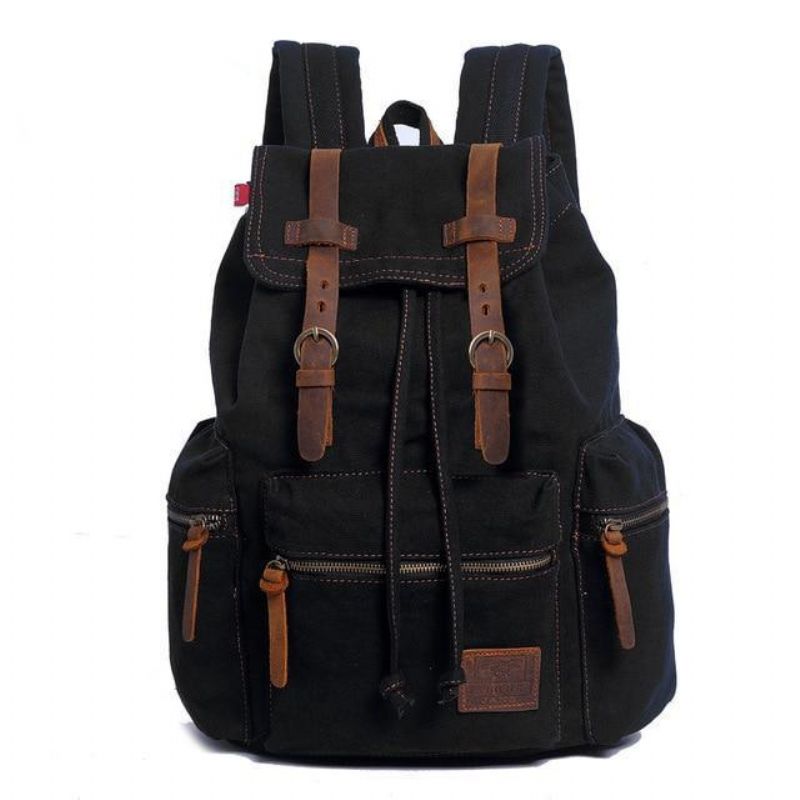 Sac À Dos Toile Vintage Pour Hommes 21l