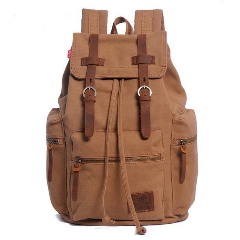 Sac À Dos Toile Vintage Pour Hommes 21l