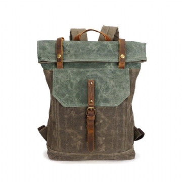 Sac À Dos Vintage Avec Pochette Pour Ordinateur Portable
