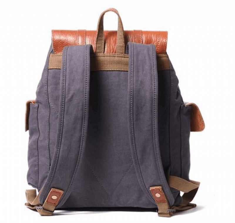 Sac À Dos Vintage Cuir Toile