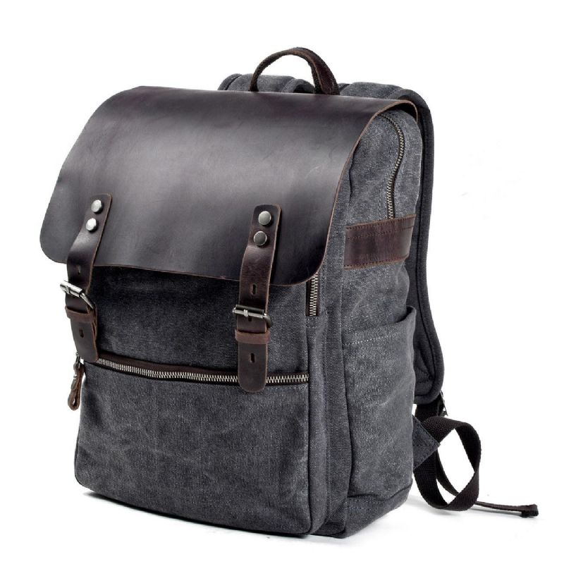 Sac À Dos Vintage Décontracté Pour Ordinateur Portable Toile