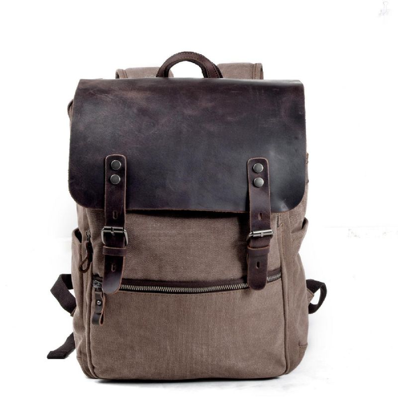 Sac À Dos Vintage Décontracté Pour Ordinateur Portable Toile