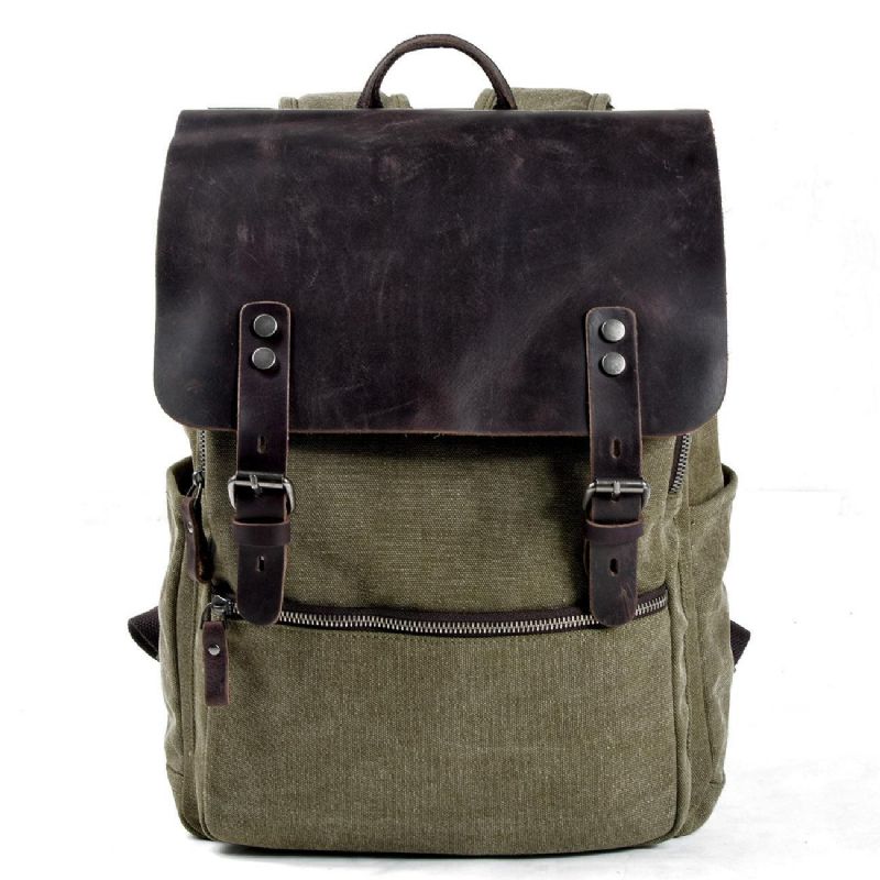 Sac À Dos Vintage Décontracté Pour Ordinateur Portable Toile
